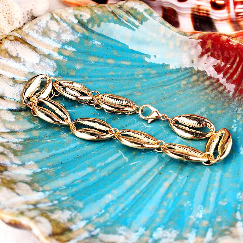 Golden Shell Anklet