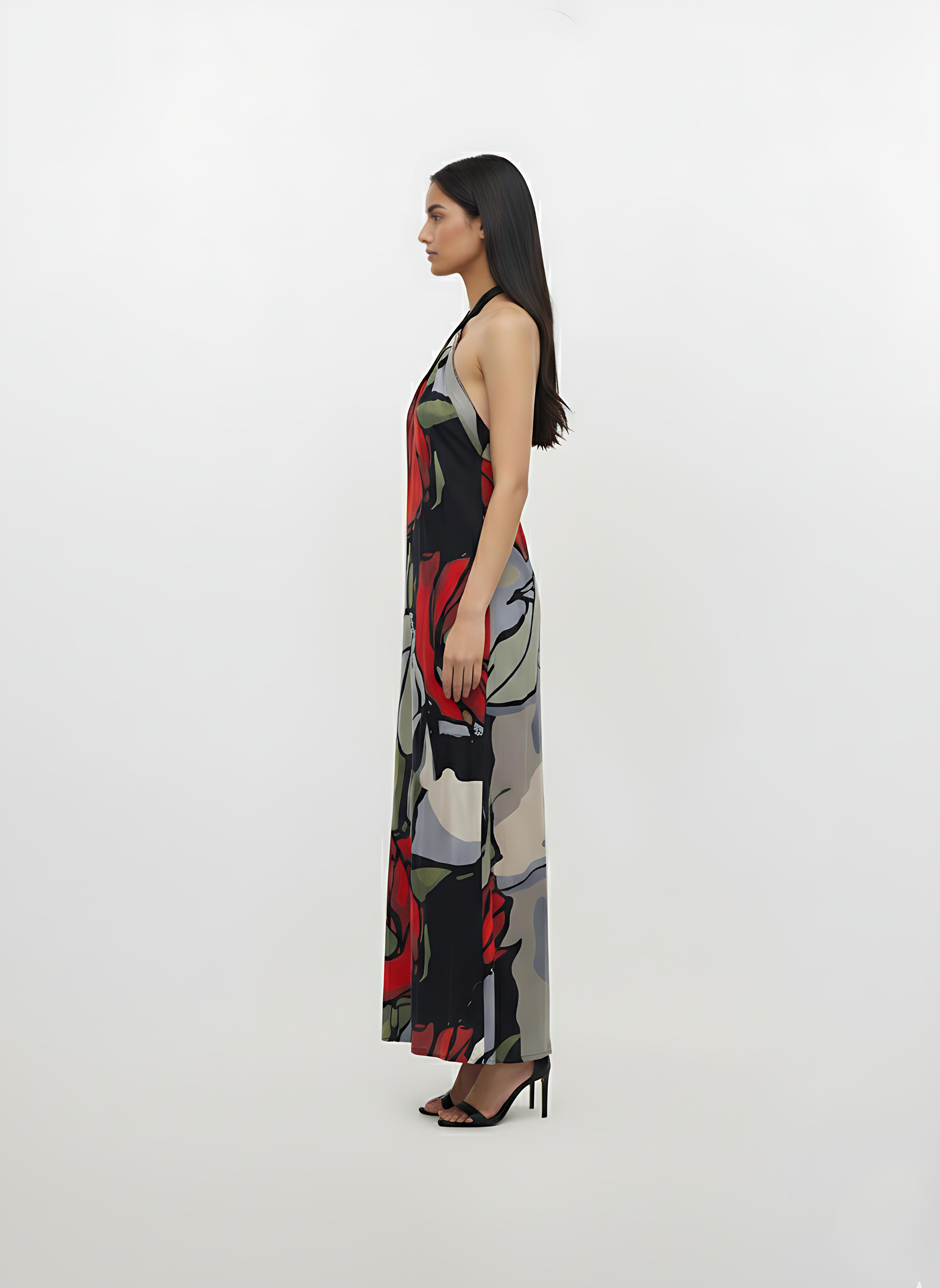 Crimson Bloom Dress