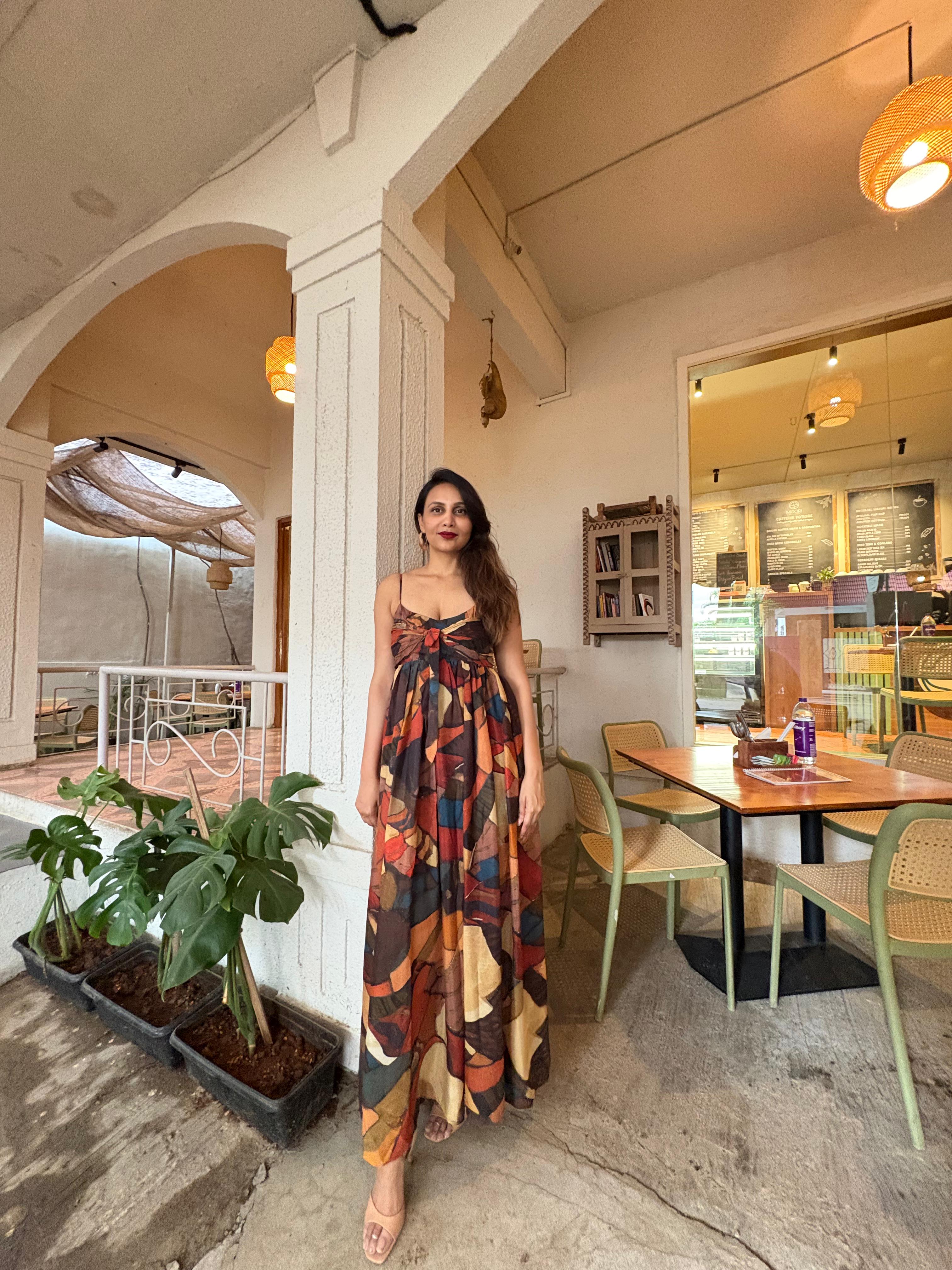 Sunlit Mosaic Maxi Dress