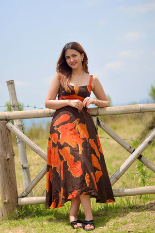 Radiant Terra Crepe Dress