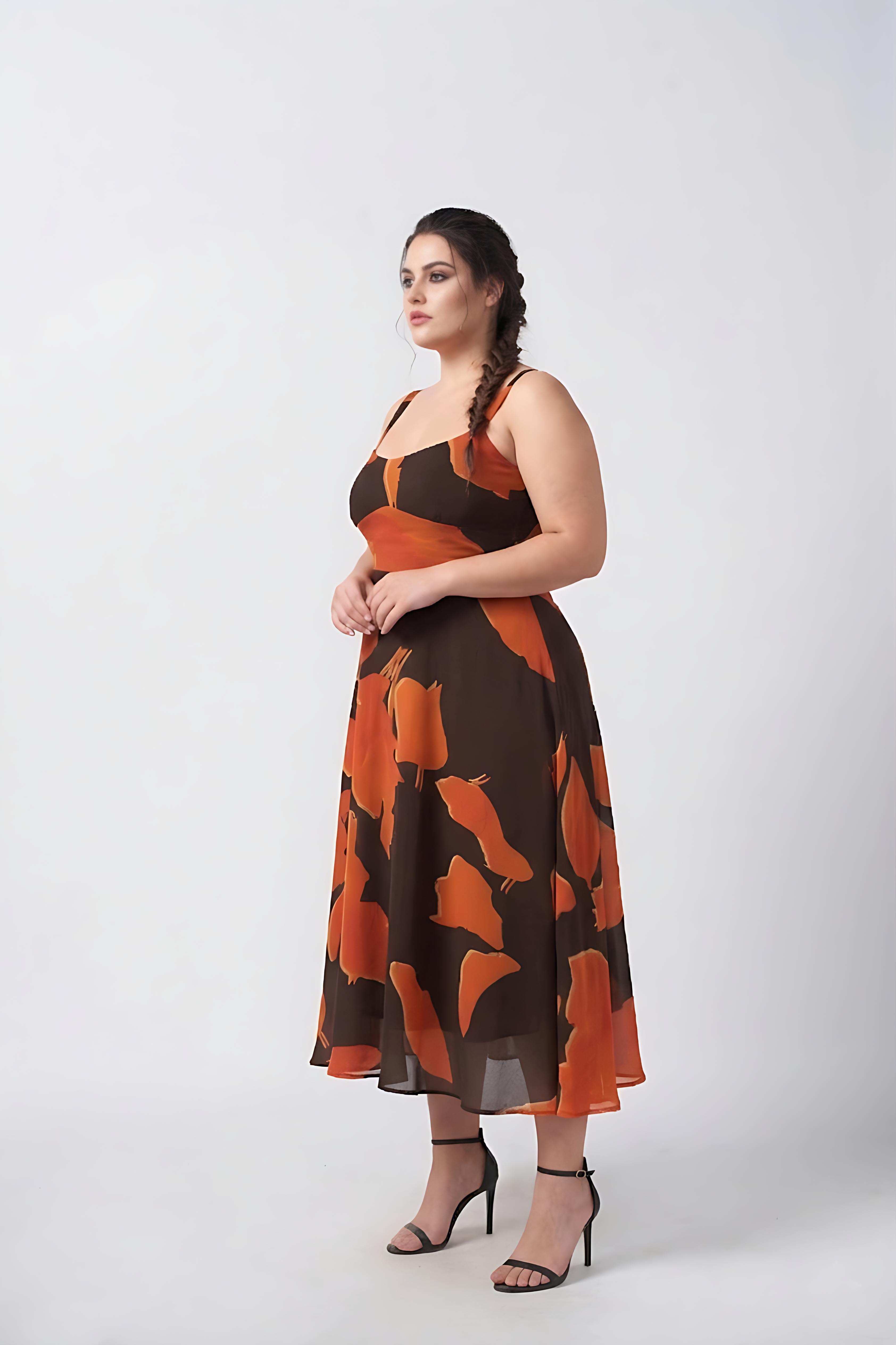 Radiant Terra Crepe Dress